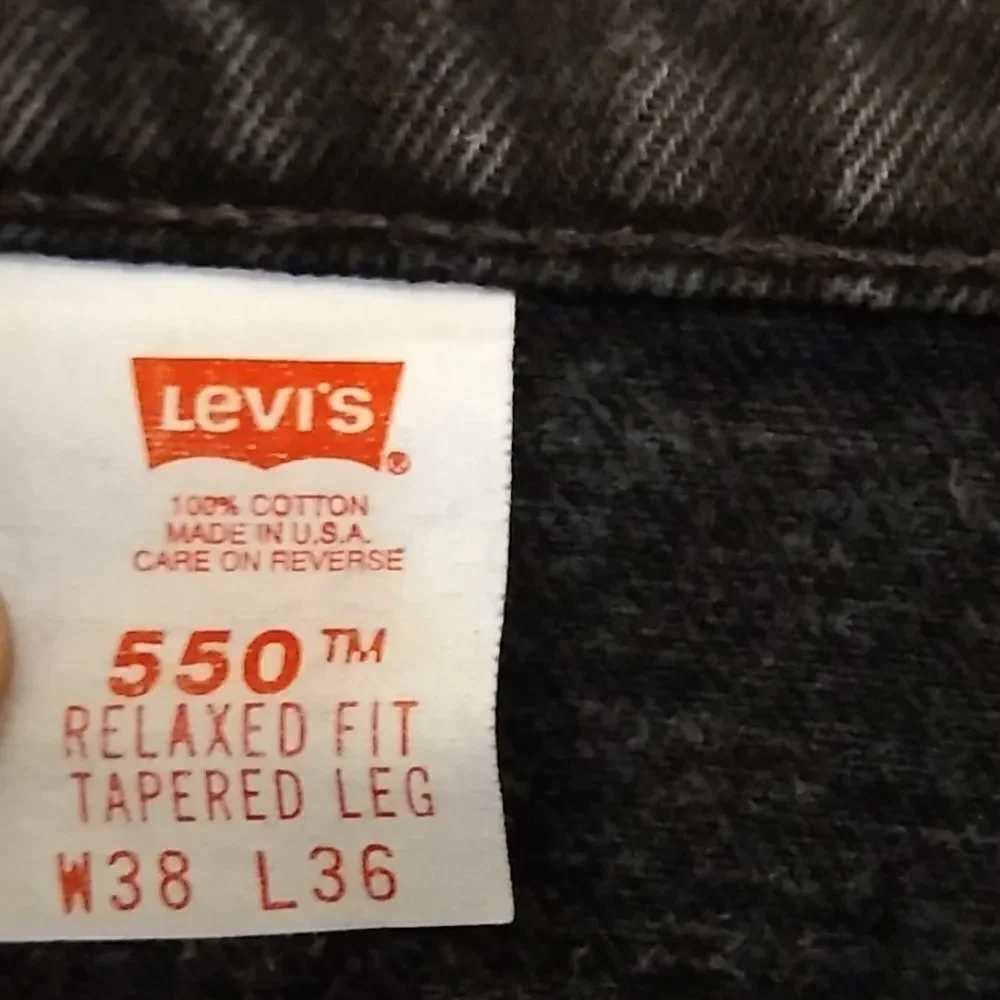 Levi's Vintage Black 550 Jeans Men's W 38 L 36‎
